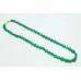 Beautiful Single Line Natural Green dark Onyx Beads Stones NECKLACE 19 inch